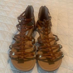 Steve Madden gladiator sandals with silver stud detail, size 8